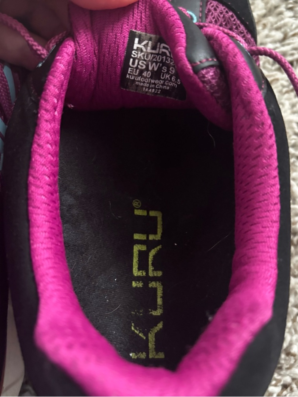 KURU Purple Athletic Sneakers with Aqua Logo Accents 40 sz 9 - Picture 7 of 7